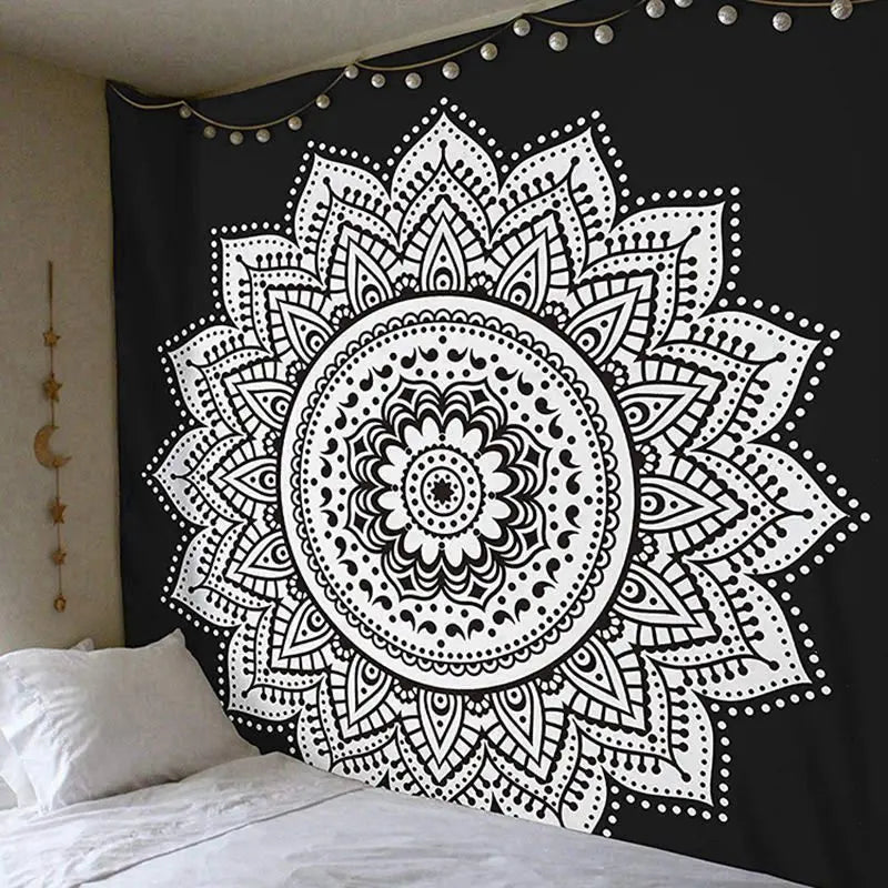 Mandala tapestry macrame wall tapestry Wall Hanging Bohemian Beach Mat Polyester Thin Blanket Yoga Shawl Mat Blanket boho decor