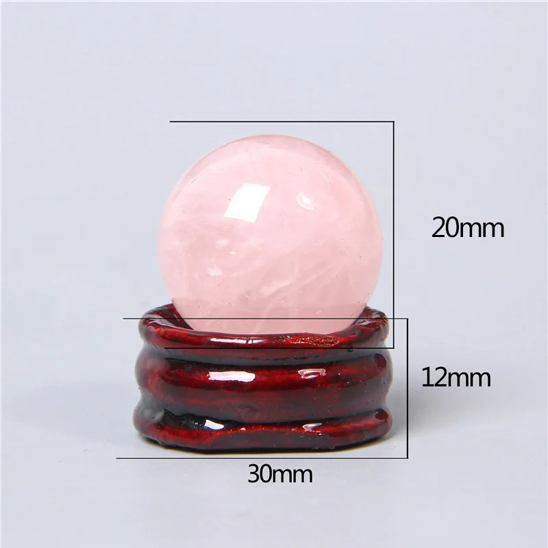 Natural Dream Amethyst Citrine Tanglin Jade Crystal Ball Sphere Feng Shui Decorative Ornaments With Base