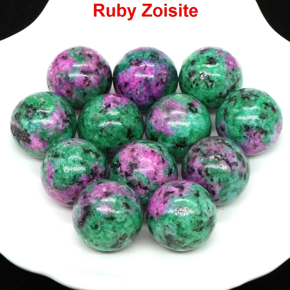 Wholesale 16mm Mini Crystal Balls Natural Healing Stones Pocket Spheres Chakra Globe Reiki Bead Mineral Gems Specimen Home Decor