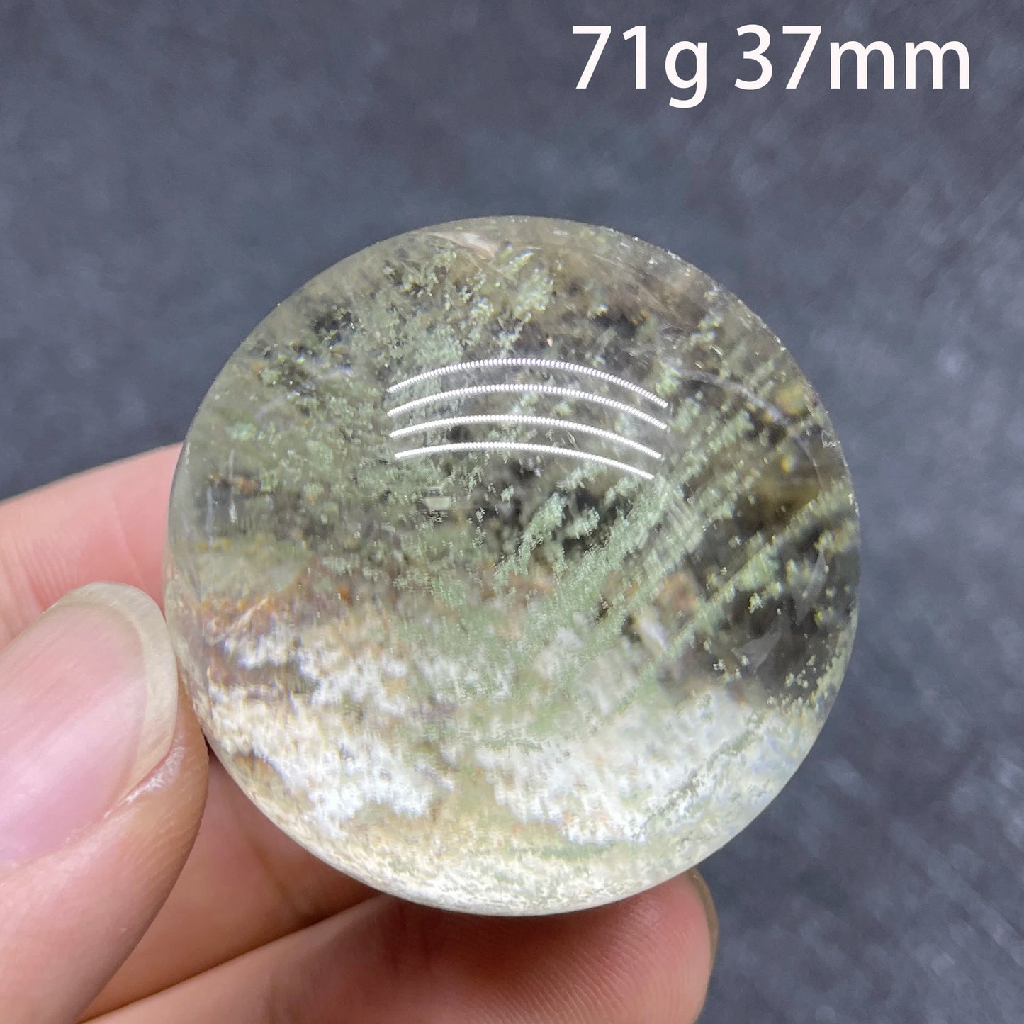 Natural Green Phantom Quartz Sphere Decoration Polished Garden Quartz Crystal Ball Reiki Healing Gift
