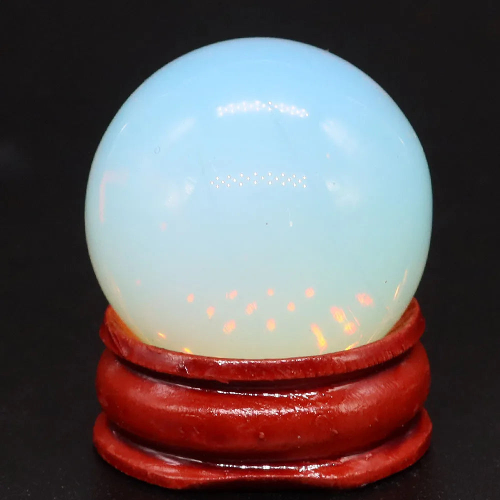 30mm Natural Stone and Crystal Ball Home Decor Reiki Healing Wicca Gemstone Sphere Collection Mineral Energy Gems Massage Globe