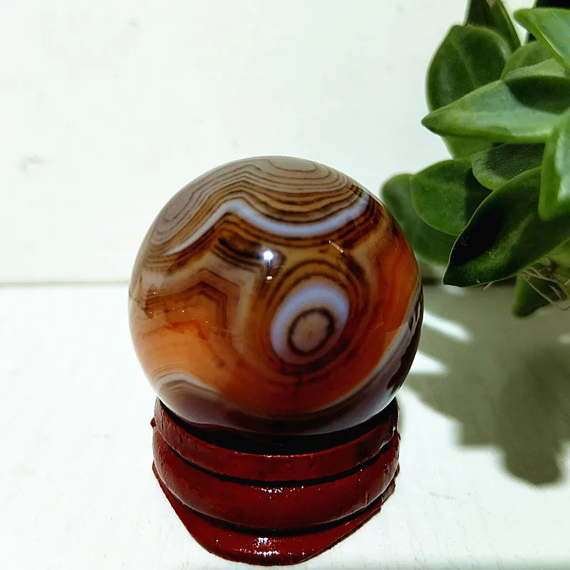 Natural Stone Lace Stone Sardonyx Agate Sphere Meditation Spirit Crystal Exorcism Feng Shui Home Room Decoration