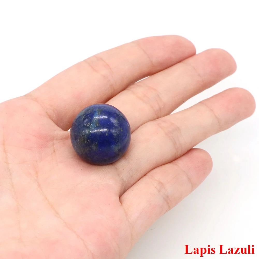 20mm Natural Stone Round Ball Rose Quartz Non-Porous Crystal Bead DIY Gems Sphere for Necklace Bracelet Making Jewelry Wholesale