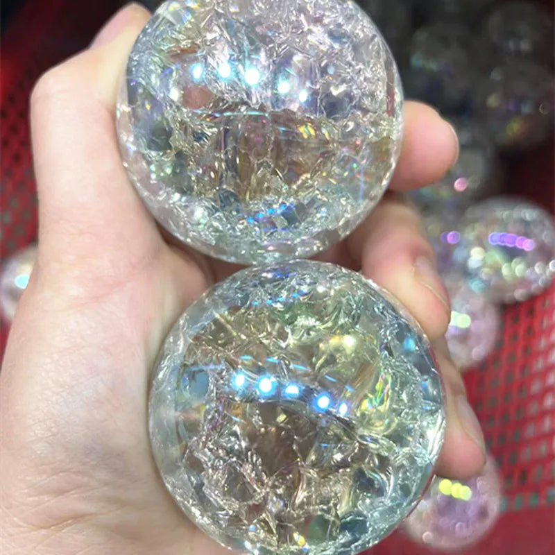 Rainbow Angel Aura Quartz Crystals Sphere Stones And Minerals Glass Ball Home Decoration Feng Shui Crafts