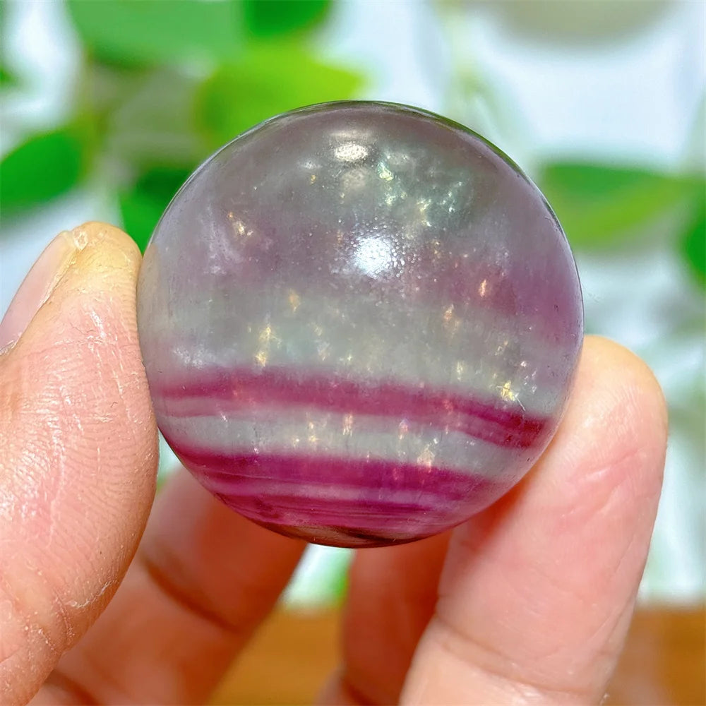 Fluorite Sphere Crystal Natural Quartz Stone Minerals Home Decoration Reiki Craft Energy Healing  Meditation Spiritual +Stand