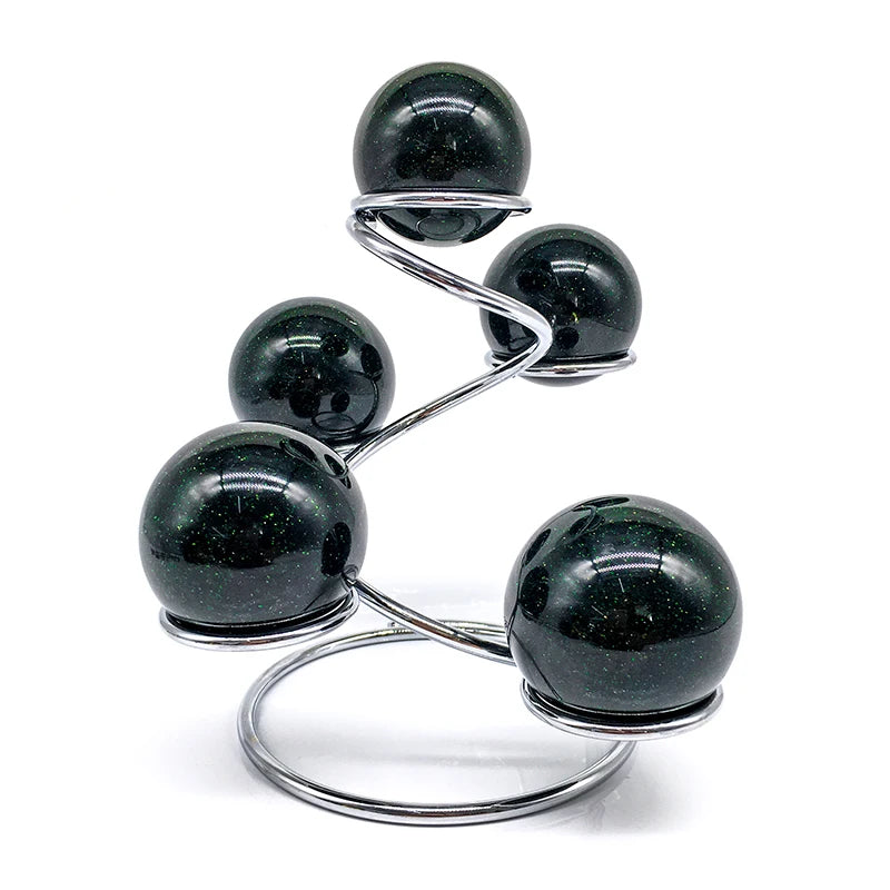 Wholesale Natural Crystal Sphere polished sandstone sphere heading green crystal balls for home decoration