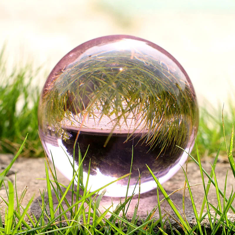 30mm-100mm Pink Crystal Ball Asian Rare Obsidian Sphere Crystal Ball Healing Stone Decor Feng Shui