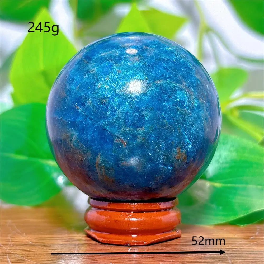Apatite Sphere Crystal Natural Quartz Stone Home Decoration Minerals Reiki Craft Gifts Love Energy Healing Meditation +Stand