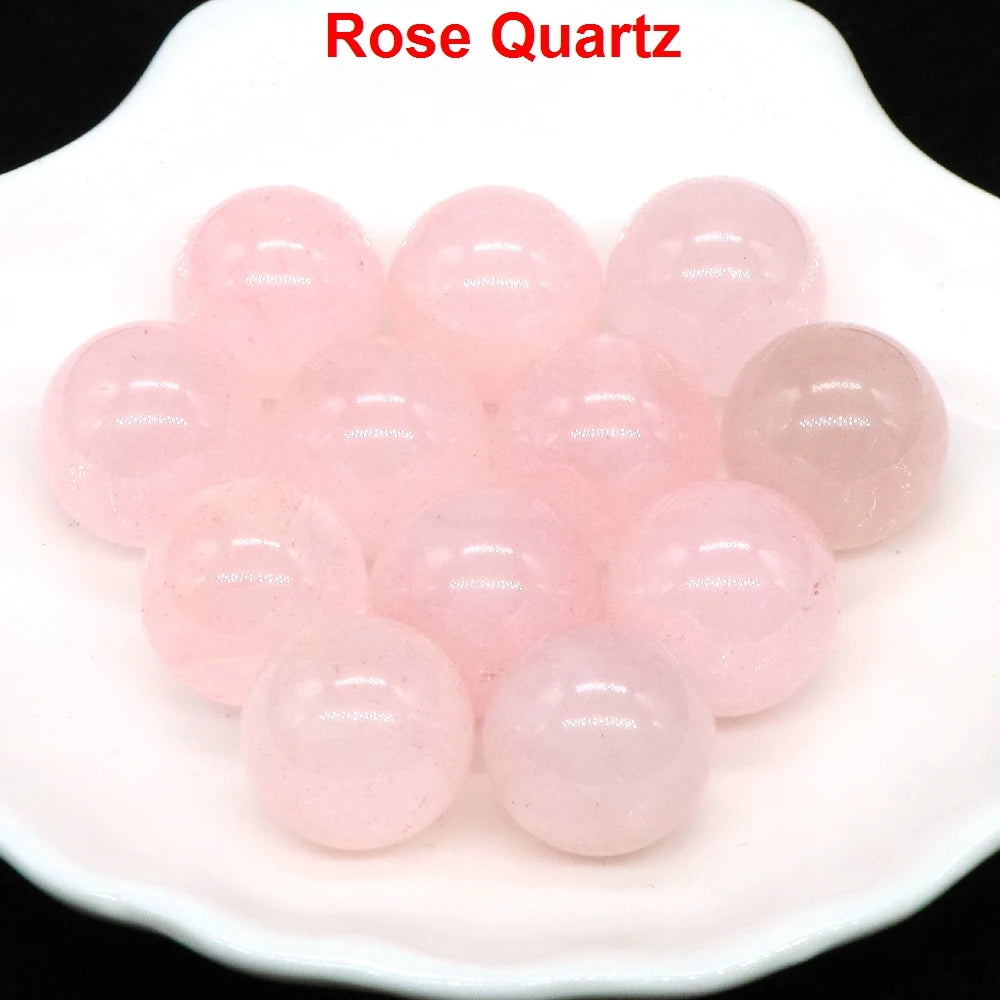 Wholesale 16mm Mini Crystal Balls Natural Healing Stones Pocket Spheres Chakra Globe Reiki Bead Mineral Gems Specimen Home Decor