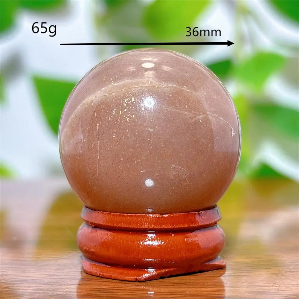 Moonstone With Gold Sun Sphere Crystal Natural Stone Quartz Home Decoration Minerals Reiki Craft Gifts Energy Healing Spiritual