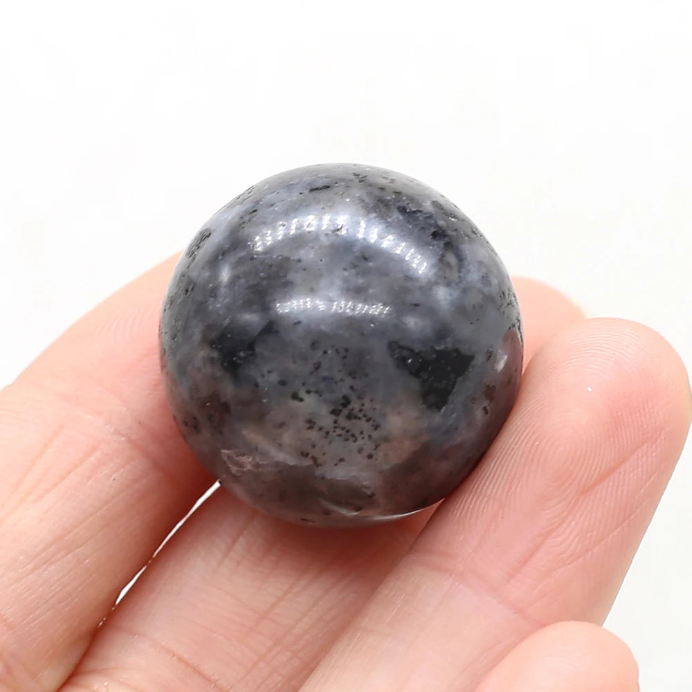 Round Natural Crystal Rose Quartz Transfer Ball, Polished Reiki Gemstone, Rock Minerals, Chakra Healing Stone Beads, Home Decor