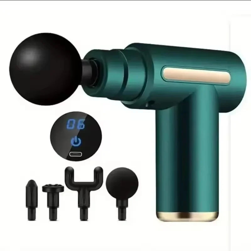 Portable Button Fascia Gun Deep Tissue Massage Mini Lightweight and Adjustable Speed Massage Equipment Suitable for the Body