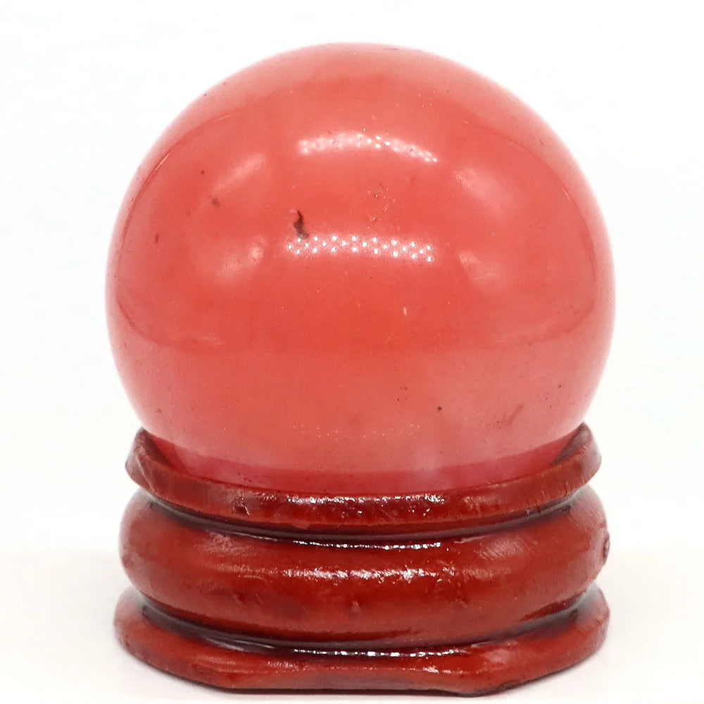 30mm Natural Stone and Crystal Ball Home Decor Reiki Healing Wicca Gemstone Sphere Collection Mineral Energy Gems Massage Globe