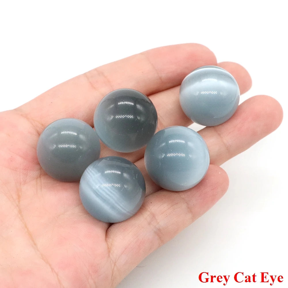 20mm Natural Stone Round Ball Rose Quartz Non-Porous Crystal Bead DIY Gems Sphere for Necklace Bracelet Making Jewelry Wholesale