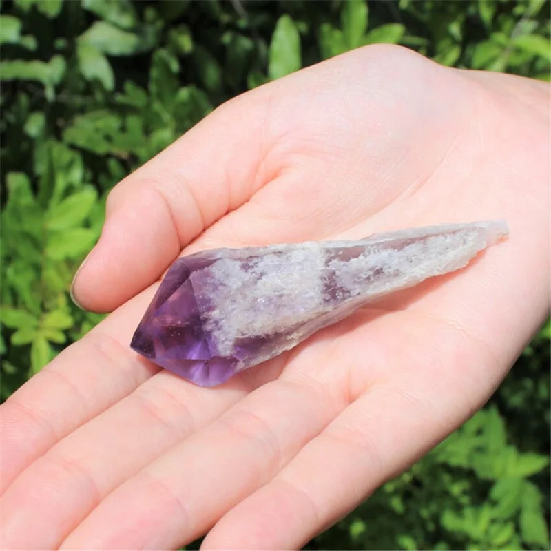 1PC Natural Amethyst Quartz Cluster Crystal Rod Point Rock Mineral Specimen Gem Crystal Healing Stone Home Decor Collection Gift
