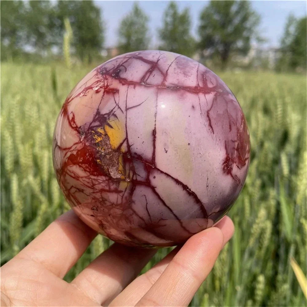Natural Mookite Crystal Sphere, Meditation, Reiki Healing, Decoration, Aquarium Decoration, Ornaments, Demagnetization