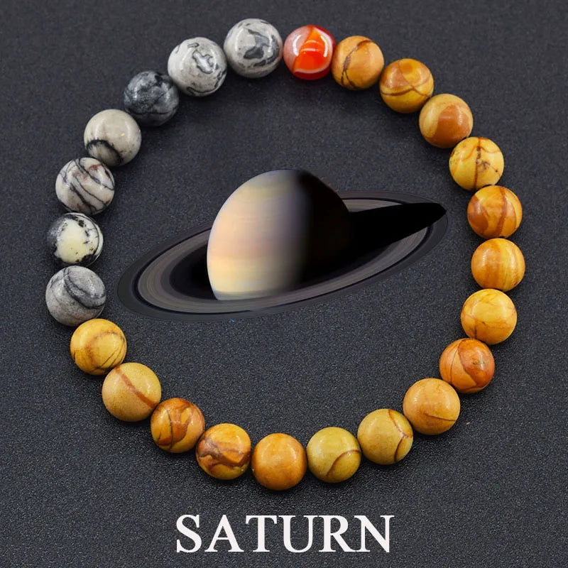 Hot Selling Cosmic Solar System Bracelet Eight Planets Sun Mercury Venus Earth Moon Mars Jupiter SaturnUranus Neptune Friendship Bracelet Handmade Jewelry Accessories
