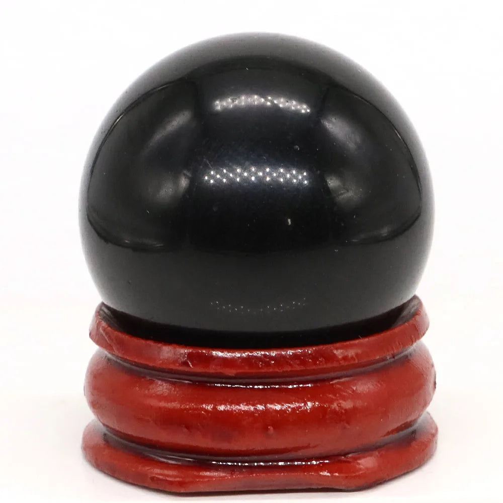 30mm Natural Stone and Crystal Ball Home Decor Reiki Healing Wicca Gemstone Sphere Collection Mineral Energy Gems Massage Globe