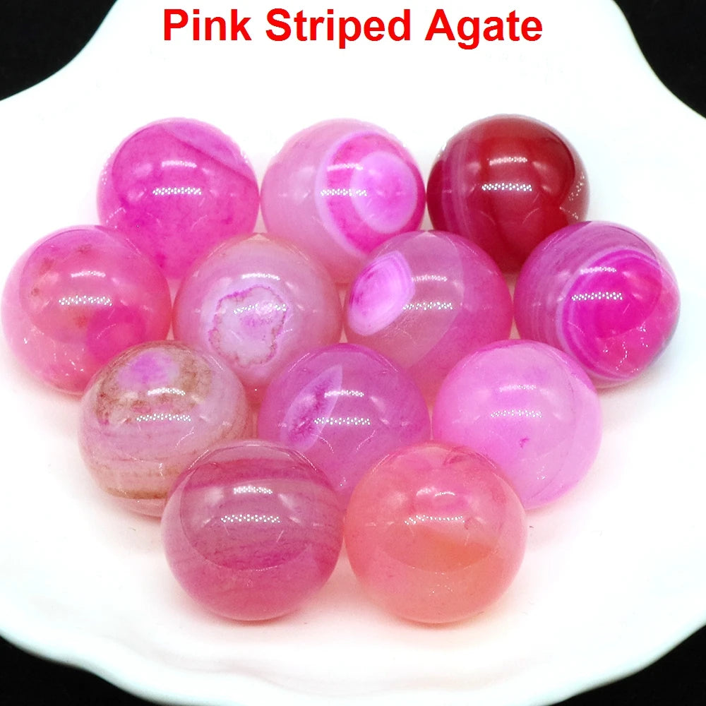 Wholesale 16mm Mini Crystal Balls Natural Healing Stones Pocket Spheres Chakra Globe Reiki Bead Mineral Gems Specimen Home Decor