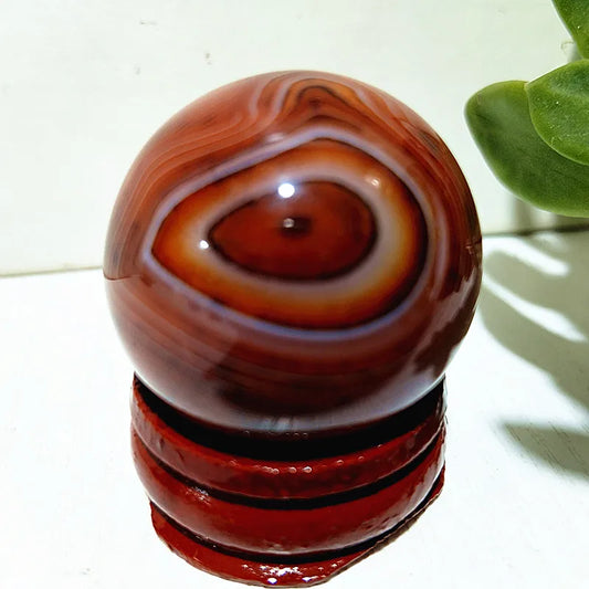 Natural Stone Lace Stone Sardonyx Agate Sphere Meditation Spirit Crystal Exorcism Feng Shui Home Room Decoration
