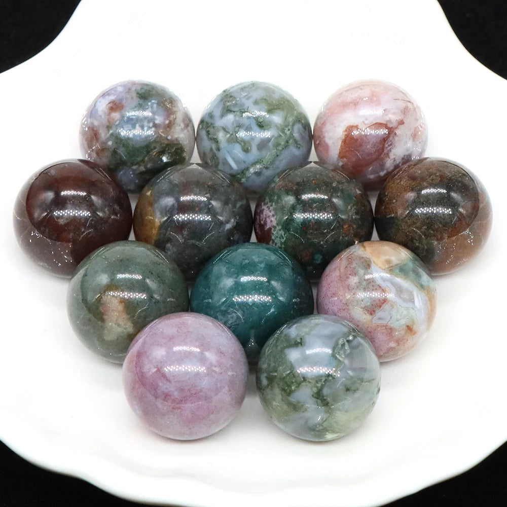 Wholesale 16mm Mini Crystal Balls Natural Healing Stones Pocket Spheres Chakra Globe Reiki Bead Mineral Gems Specimen Home Decor