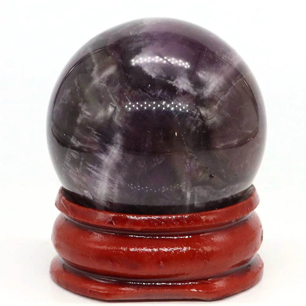 30mm Natural Stone and Crystal Ball Home Decor Reiki Healing Wicca Gemstone Sphere Collection Mineral Energy Gems Massage Globe