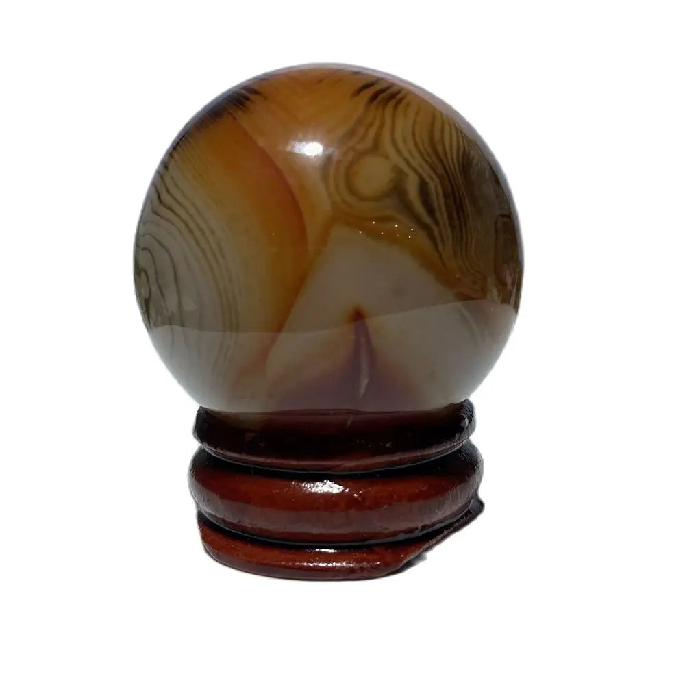 Natural Crystal Sardonyx Winding Agate  Ball Mineral Specimen Smooth  Quartz Sphere  Reiki Healing Gift Stone Home Decoration