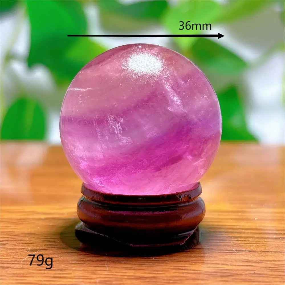 Fluorite Sphere Crystal Natural Quartz Stone Minerals Home Decoration Reiki Craft Energy Healing  Meditation Spiritual +Stand