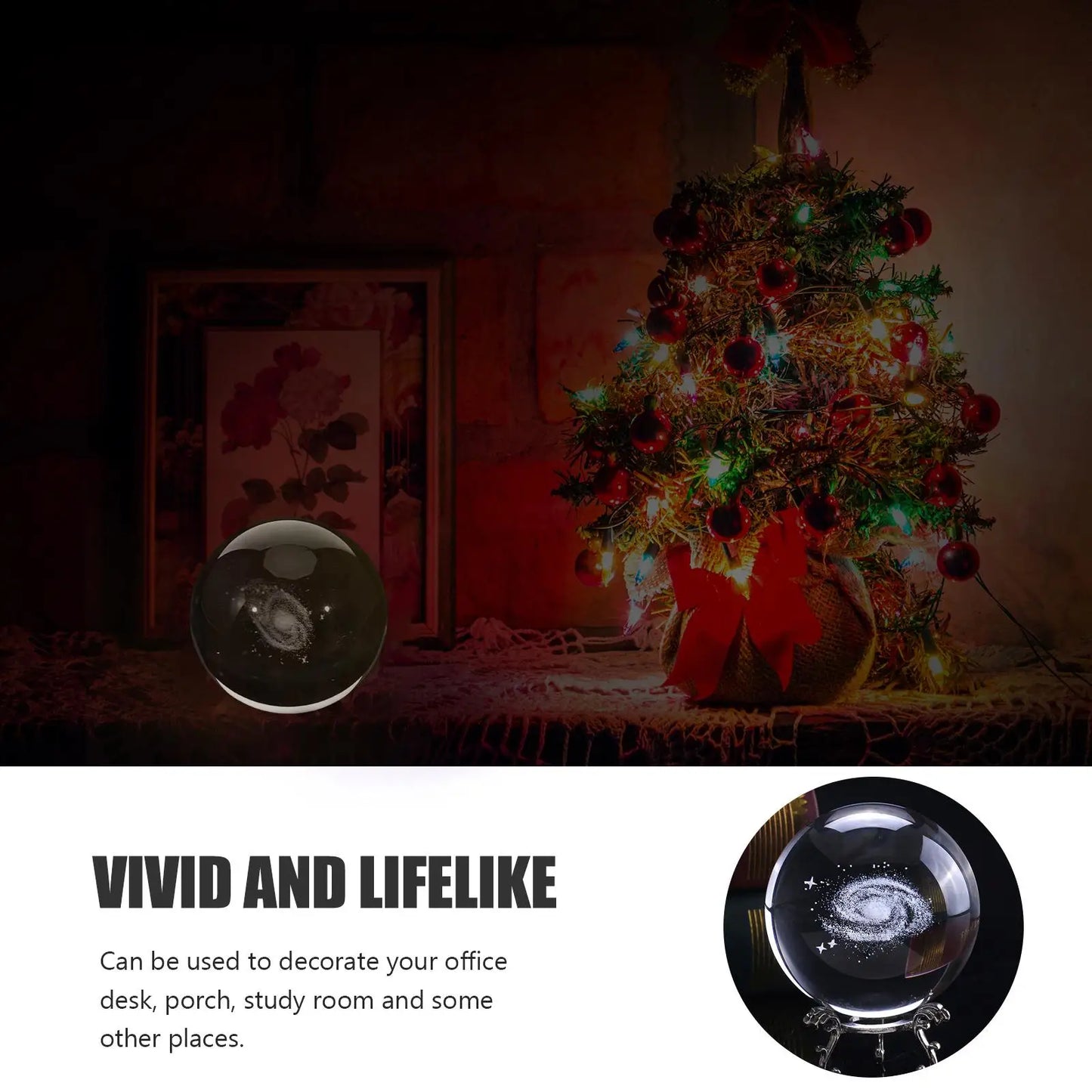 Decoration Globe Crystal Ball Decorations Exquisite Adornment Engraved White Carving Solid Sphere