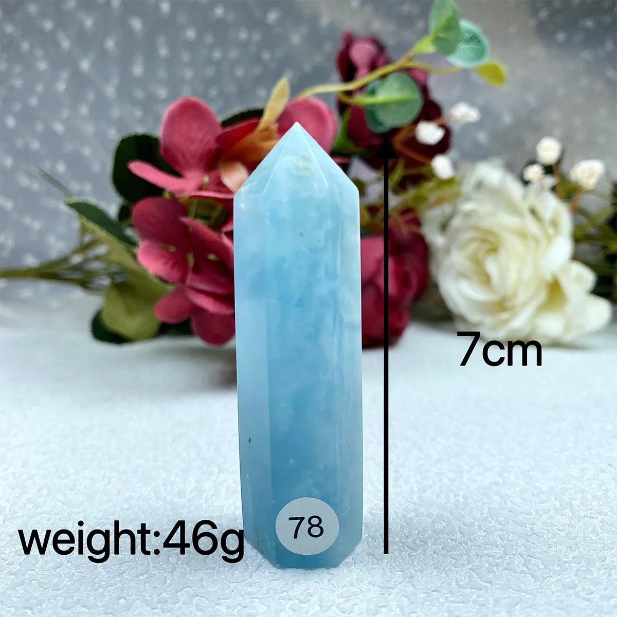 Natural Aquamarine Sapphire  Crystal Tower Exquisite Reiki Crystal Energy Sphere Home Decor Jewelry Gift