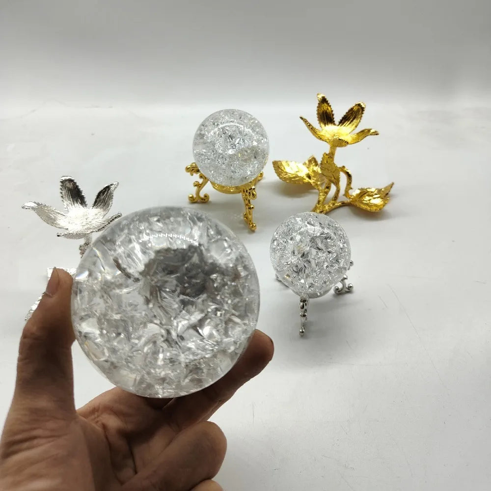 Transparent Nordic Home Decoration Handicraft DIY Feng Shui Ornament Crystal Ball Glass Marble Magic Sphere