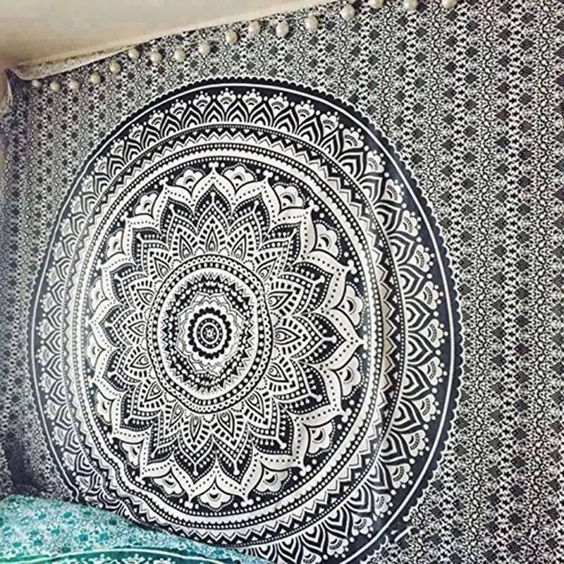 Mandala tapestry macrame wall tapestry Wall Hanging Bohemian Beach Mat Polyester Thin Blanket Yoga Shawl Mat Blanket boho decor