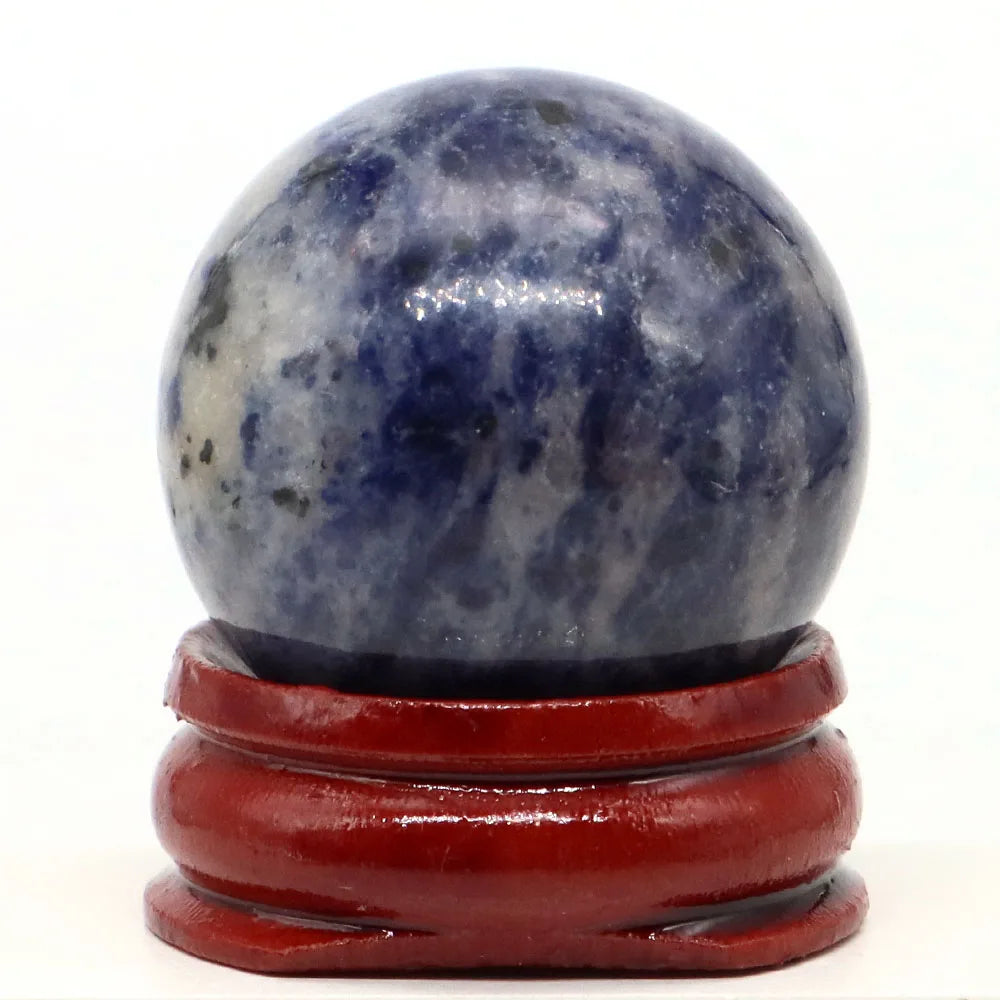 30mm Natural Stone and Crystal Ball Home Decor Reiki Healing Wicca Gemstone Sphere Collection Mineral Energy Gems Massage Globe