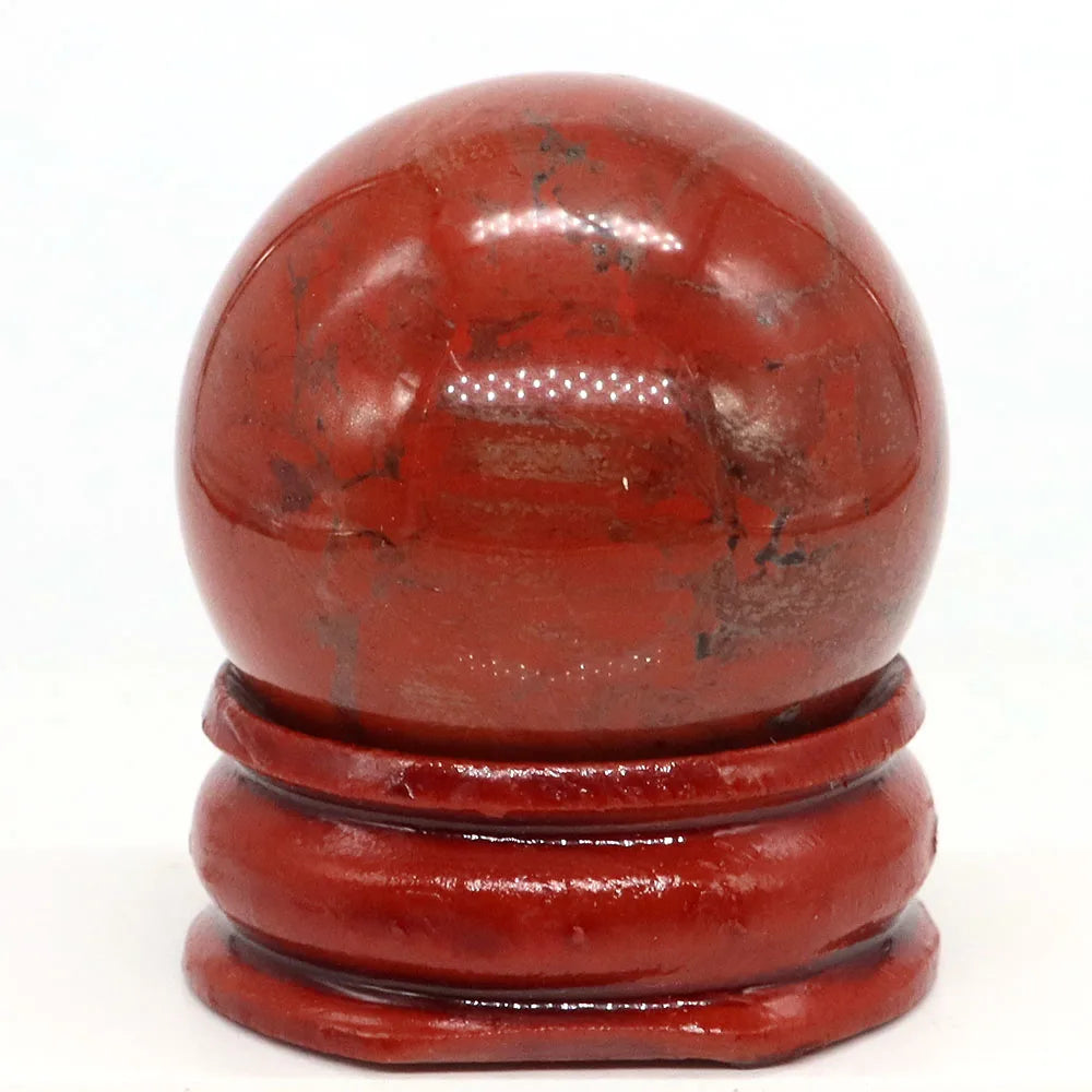 30mm Natural Stone and Crystal Ball Home Decor Reiki Healing Wicca Gemstone Sphere Collection Mineral Energy Gems Massage Globe