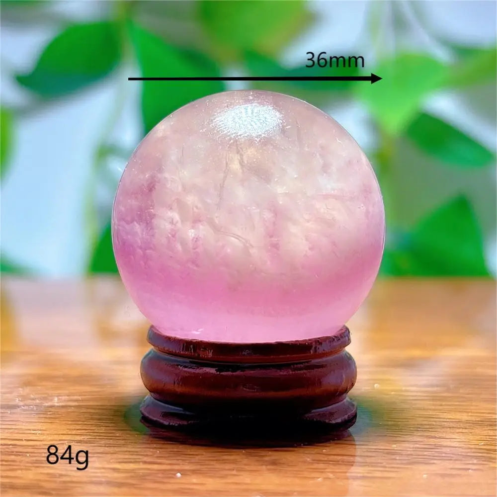 Fluorite Sphere Crystal Natural Quartz Stone Minerals Home Decoration Reiki Craft Energy Healing  Meditation Spiritual +Stand