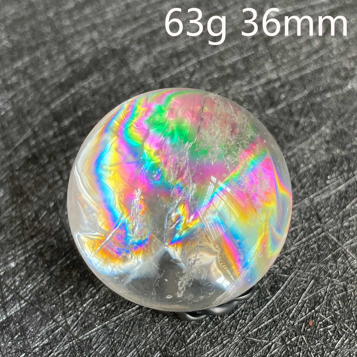 Natural Stone Rainbow Clear Quartz Sphere Polished Rock Crystal Ball Decoration Gemstone Chakra Healing Gift