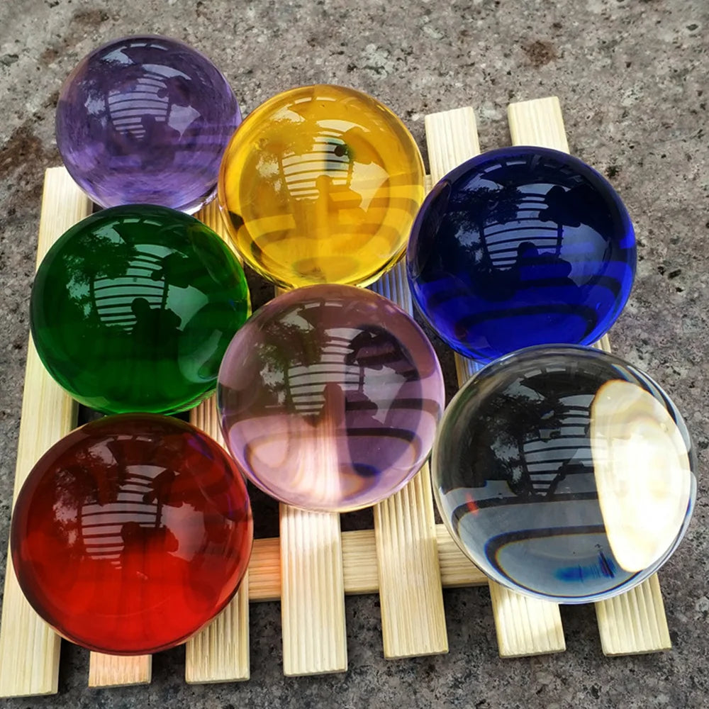 40/50/60MM Asia Rare Clear Multicolor K9 Crystal Ball Healing Magic Sphere Photography Props Lensball Living Room Decor Gifts