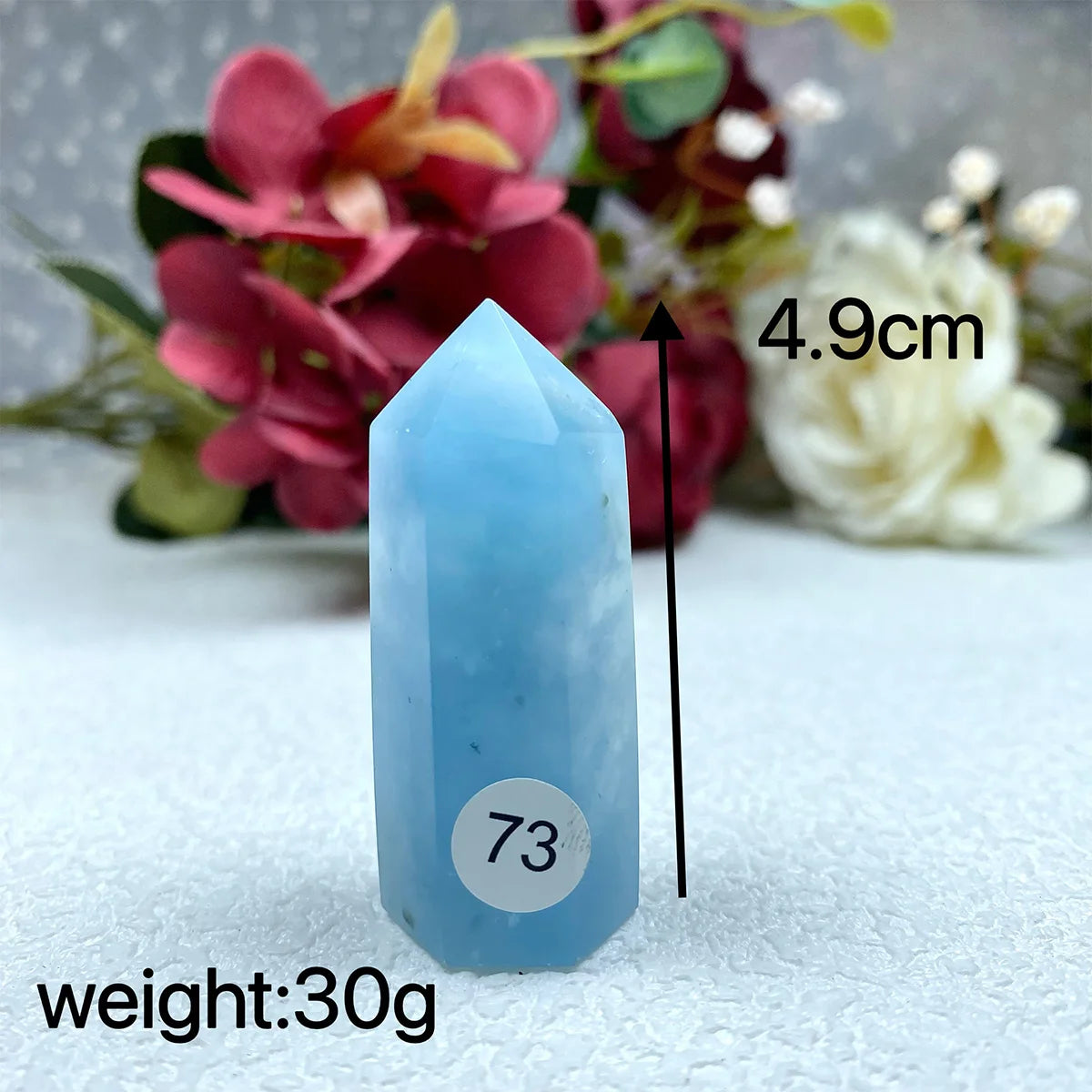 Natural Aquamarine Sapphire  Crystal Tower Exquisite Reiki Crystal Energy Sphere Home Decor Jewelry Gift