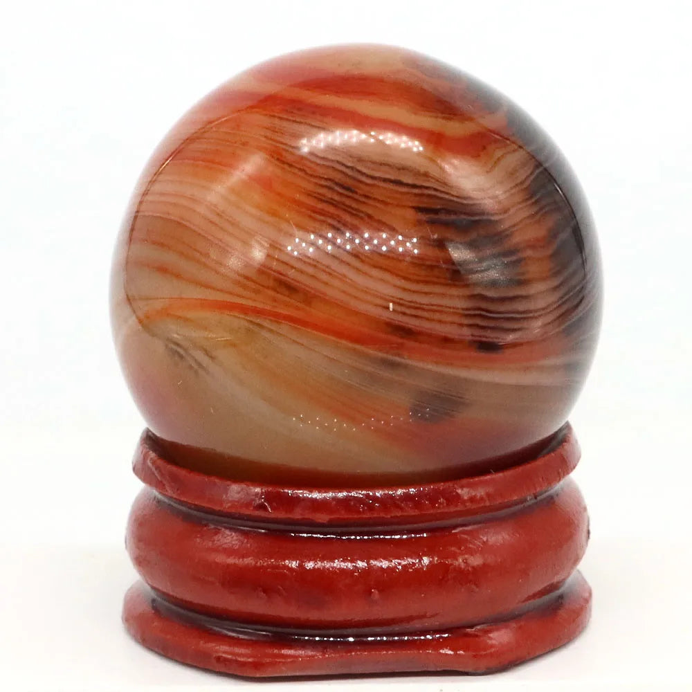 30mm Natural Stone and Crystal Ball Home Decor Reiki Healing Wicca Gemstone Sphere Collection Mineral Energy Gems Massage Globe